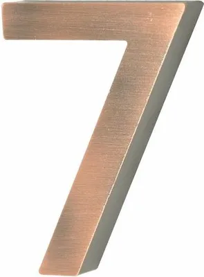 Produktbild von Aluminium Hausnummer Scala - kupferfarben - Nr.7