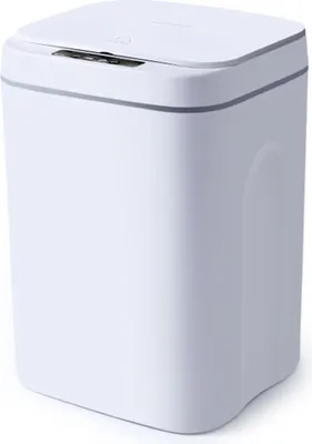 Produktbild von Intelligenter Mülleimer mit automatischem Sensor für Zuhause, Wohnzimmer, Küche, Bad und Toilette, 16 l (weiß)