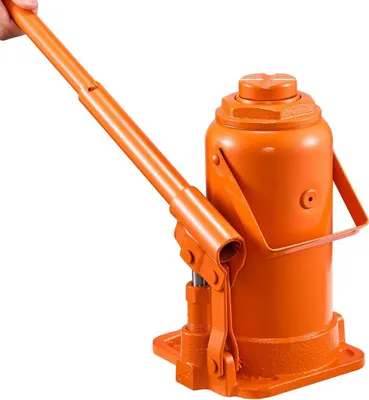 Immagine prodotto di Martinetto idraulico a bottiglia, capacità di carico 20 tonnellate (44092 libbre), intervallo di sollevamento 225-435 mm, martinetto a bottiglia saldato per impieghi gravosi per auto, SUV, pick-up, riparazioni auto, sollevatori domestici e attrezzature agricole, arancione