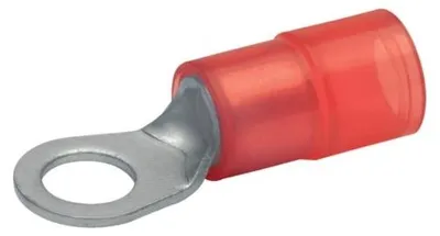 Produktbild von KLAU Isolierter Quetschkabelschuh 6525 10qmm galv. verzinkt Ringform rot