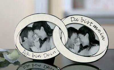 Produktbild von Edler Fotorahmen Ich bin Dein .. Du bist mein aus Metall Foto Bilderrahmen