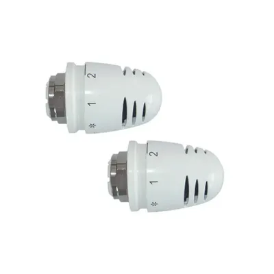 Produktbild von HERZ MINI Heizkörperthermostat 2er Set M28 x 1,5, 6–28 °C, Thermostatkopf weiß
