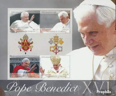 Produktbild von Briefmarken St. Vincent - Bequia 2011 Mi 787-790 Kleinbogen (kompl.Ausg.) postfrisch Papst Benedikt XVI.