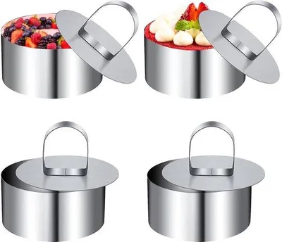 Produktbild von Famanu Mini-Tartringe 4 Stück - Edelstahl, 8 cm