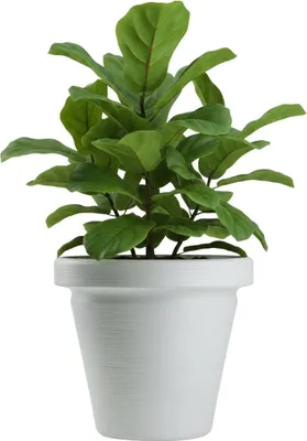 Produktbild von HowHomely | Blumentopf - Blumenkübel - 40x46 cm - weiß - Rillentopf - Outdoor - aus Recyclingmaterial