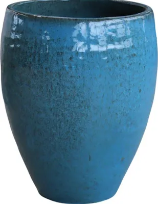 Zdjęcie produktu dla Doniczka ceramiczna Provencelia POSEIDON Stalowy błękit, Ø28 cm x H31 cm, mrozoodporna