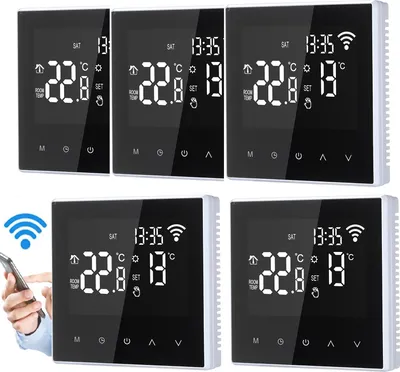 Produktbild von 5X WiFi Inteligentny termostat Regulator temperatury Cyfrowy regulator temperatury Sterowanie APP Cotygodniowa cyrkulacja Programowalne elektryczne ogrzewanie podłogowe