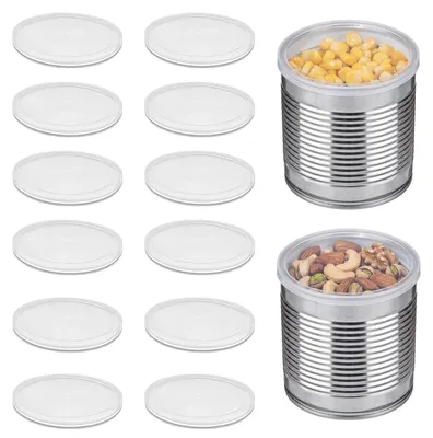 12 Silikondeckel für Tierfutterdosen, 75 mm, Mehrfarbig