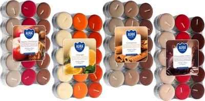 Zdjęcie produktu dla ZESTAW Podgrzewacze zapachowe BISPOL Aura 4H MIX "5" 4x30szt.