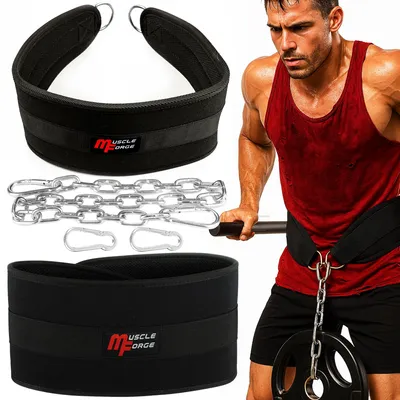 Image de Ceinture de musculation avec chaîne en acier pour entraînement de force