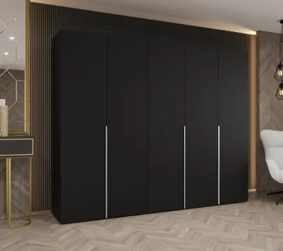 Obrázek produktu pro Šatní skříň 250 cm BETULA - černá / kašmír
