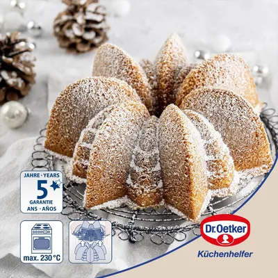 Zdjęcie produktu dla Dr Oetker Gugelhupf gwiazdka do pieczenia, srebrno-szara