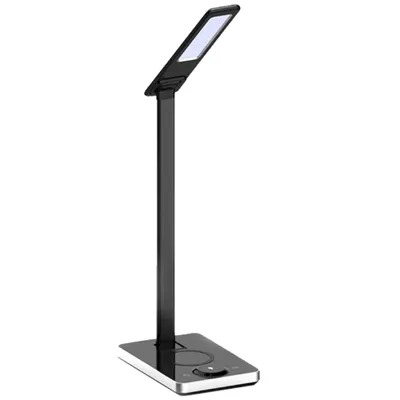 Immagine prodotto di V-TAC VT-7505 Lampada da tavolo LED 5W touch color change 3in1 dimmerabile con base ricarica wireless corpo nero - SKU 8602