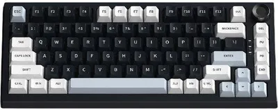Zdjęcie produktu dla Mechaniczna klawiatura gamingowa z 83 klawiszami, podświetleniem RGB, trzema trybami pracy, możliwością wymiany klawiszy podczas pracy, w kolorze czarnym i białym