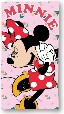 Immagine prodotto di Telo mare per bambini Disney Minnie Mouse - Telo da bagno in microfibra soffice e ad asciugatura rapida 140x70 cm