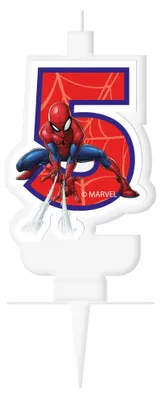 Produktbild von "Spider-Man World Of Webs" Partydeko Artikel Variante: Kerze #5