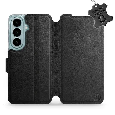 Produktbild von Echtleder Handyhülle für Galaxy S26, Mobiwear Leather, Schwarz
