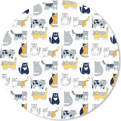 Produktbild von MuchoWow® Mauspad Mousepad Muster - Katze - Kater - Jungen - Mädchen - Kinder - Kind 20x20 cm - Mousepads - Maus Mat - Pad - Mausunterlage - Schreibtischmatte