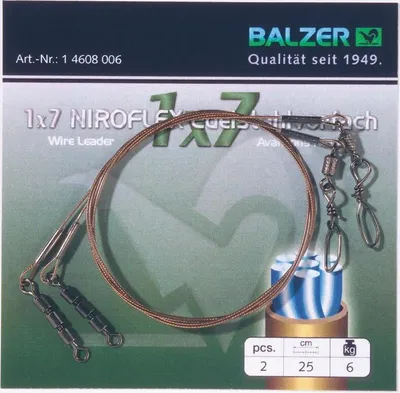 Produktbild von Balzer 1x7 Niroflex Dreifachwirbel 25cm 15kg