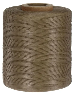 Platt gewachster Nähfaden 150D 0,8 mm 970 m Polyester grau braun