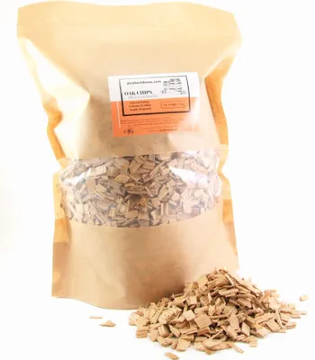 Produktbild von Eichenholzchips Französisch - ungetoastet 1kg, Eichenholz Chips Holzspäne Eichenholzspäne