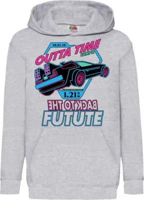 Produktbild von Kinder Kapuzenpullover Back To The Future, 5-6 Jahr - 116 / Grau