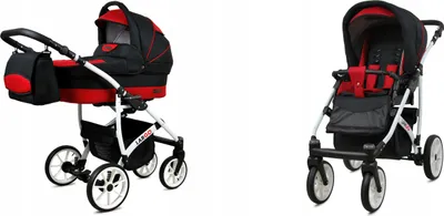 Obrázok produktu pre BabyLux® Largo | Kočík 2v1 Set | Black Red | Kombi set na kočík | Buggy +