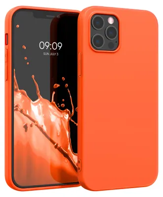 Produktbild von kwmobile Handyhülle für Apple iPhone 12 Pro Max Hülle - TPU Case - Kabelloses Laden - Schutzhülle Cover in Neon Orange