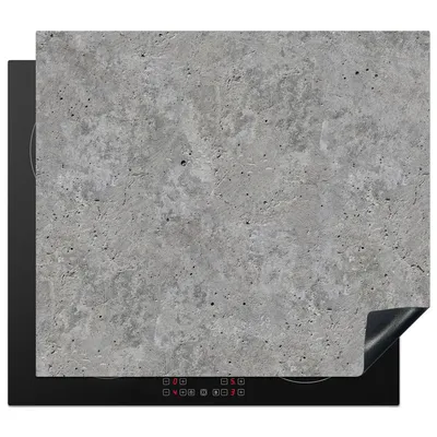 Produktbild von KitchenYeah© Herdabdeckplatte Beton - Schiefer - Grau - Betonoptik , 58x51cm, Küche Deko, Glaskeramikkochfeld Herdabdeckung, Abdeckplatte fùr Kochfeld
