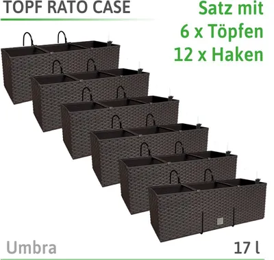 Obrázek produktu pro Květináč Rato case DRTC500-S449 Umbra 4 barvy Zavlažovací systém 17 L NEW