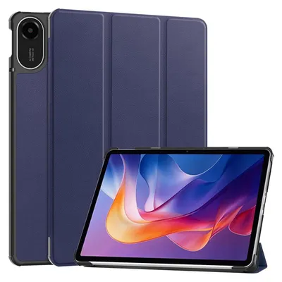 Image de Pour Xiaomi Redmi Pad 2 4G 11 pouces 2025, étui Wake UP Smart Cover à 3 volets pour tablette, bleu foncé