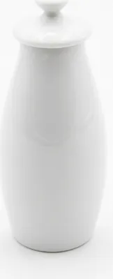 Produktbild von Essig- Ölflasche mit Korkverschluss weiß Porzellan Landhausstil