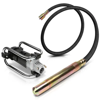 Produktbild von 3200W 6800rpm Betonrüttler mit 50mm Schwingkopf, 6m Flexwelle Stoßfest Rahmen, Alu-Gehäuse, Betonvibrator Betonverdichter für Betonverdichtung