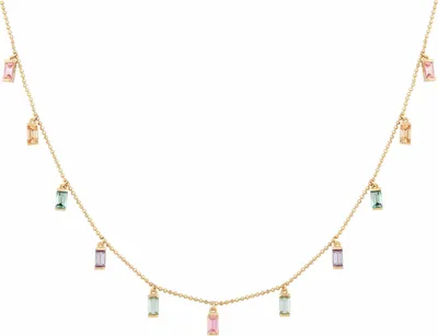 Produktbild von cai Collier 925/- Sterling Silber 40+5cm gelb Zirkonia weiß 358250390V-45