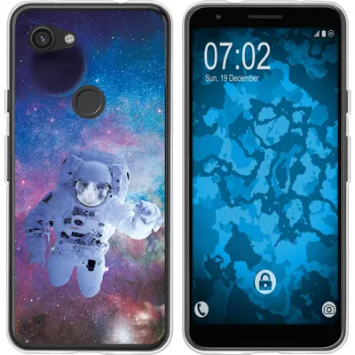 Produktbild von PhoneNatic Case kompatibel mit Google Pixel 3a Silikon-Hülle Space Catronaut M5