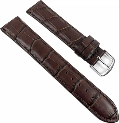 Produktbild von Ersatzband Braun | Uhrenarmband Leder gepolstert 22137S, Anstoß:18 mm