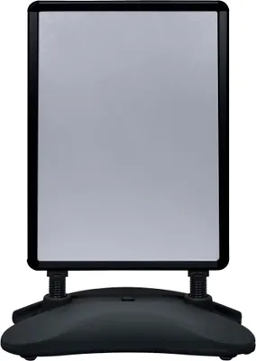 A product shot of a sign stand.