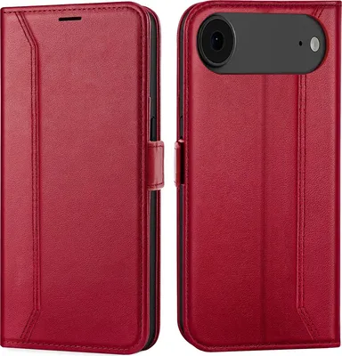 Image de Housse pour iPhone Air Housse Flip Case pliable Housse de protection, rouge