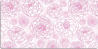 Produktbild von Schreibtischmatte Tischunterlage 100x50 cm Mauspad - Pinke Blumen