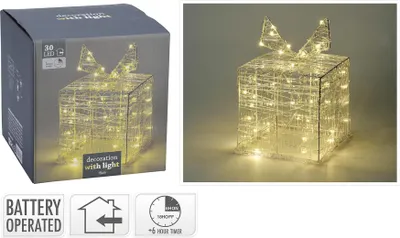 Produktbild von Weihnachtslampe mit 30 LEDs: Perfekt für Zuhause, Büro & Restaurant