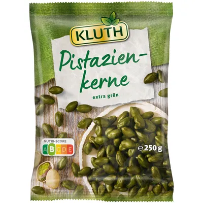 Image de Kluth Graines de pistache extra vertes décortiquées Produit Premium 250g