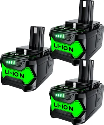 Produktbild von Li-Ionen-Batterie, 6000mAh Kapazität, kompatibel mit Ryobi P108, 3 Stück 6,0 Ah Batterie