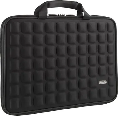 Produktbild von Robuste VIVanco™Notebook Schutzhülle, 15,6 Zoll, Bubble-Design, Fleece-Innenfutter, Schwarz, mit Griff und Reißverschluss