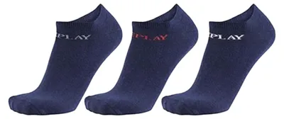 Immagine prodotto di Replay - Calzini "Banderole" Liner per uomo/donna Unisex (confezione da 3) LT3940 (43 EU - 47 EU) (blu scuro)