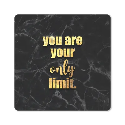 Produktbild von MuchoWow® Mauspad Mousepad Zitate - Motivation - Gold - Schwarz 30x30 cm - Mousepads - Maus Mat - Pad - Mausunterlage - Gaming