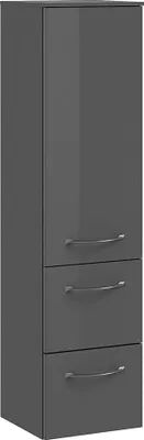 Produktbild von Midischrank SOLINGEN-66 in Anthrazit Hochglanz - B/H/T: 30/121/33cm