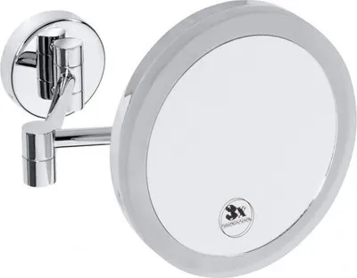 Image de Miroir de douche grossissant mural avec LED 20 cm