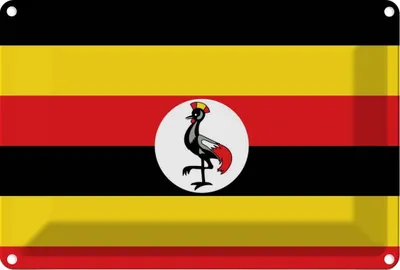 Produktbild von vianmo Blechschild 20x30 cm Ugandas Uganda Flagge Fahne Wappen