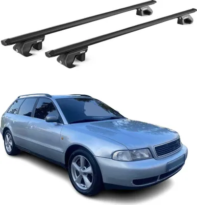 Produktbild von Dachträger Gepäckträger für Audi A4 Avant B5-B6 B7 1995-2008 Alu Schwarz 2x ABE