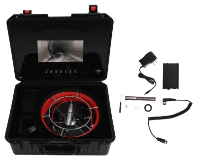Zdjęcie produktu dla Kamera do inspekcji kanalizacji 10-calowy wyświetlacz LCD IP68 23 mm sonda Endoskop do inspekcji rur z 6 diodami LED Funkcja DVR 20 m 65,6 FT